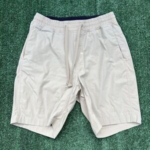 Lululemon Bowline Short Men's Small 8.5" Inseam Stretch Drawstring Khaki *Stain